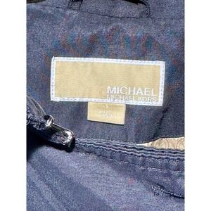 Michael Kors Trench Coat Hooded Double Breasted Black Rain Coat‎ Size S